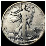 1921-D Silver Walking Liberty Half Dollar NICELY C