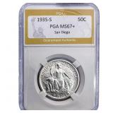 1935-S San Diego Half Dollar PGA MS67+