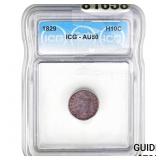 1829 Capped Bust Half Dime ICG AU50