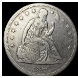 1860-O Silver Seated Liberty Dollar CLOSELY UNCIRC