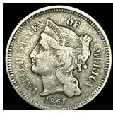 1865 Nickel Three-Cent Piece NICELY  CIRCULATED
