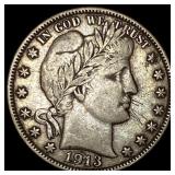 1913 Silver Barber Half Dollar HIGH GRADE