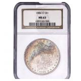 1884-O Morgan Silver Dollar NGC MS63