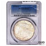 1928-S Silver Peace Dollar PCGS MS62