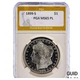 1899-S Morgan Silver Dollar PGA MS65 PL