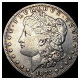 1892 Silver Morgan Dollar ABOUT UNCIRCULATED