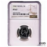 1942 Jefferson Nickel NGC PF67
