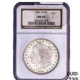 1881-O Morgan Silver Dollar NGC MS63