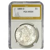 1888-O Morgan Silver Dollar PGA MS64