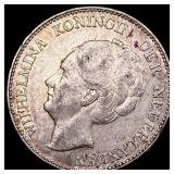1940 Netherlands Silver 1 Gulden CLOSELY UNCIRCULA