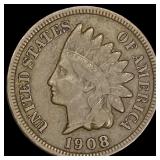 1908-S Indian Head Cent ABOUT UNCIRCULATED