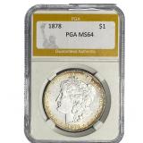 1878 Morgan Silver Dollar PGA MS64