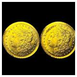 [2 Coins] 1921 Morgan Dollars LIGHTLY CIRCULATED