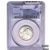 1943-S Washington Silver Quarter PCGS MS67