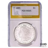 1885 Morgan Silver Dollar PGA MS65