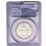 1935-S San Diego Half Dollar PCGS MS65
