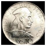 1965 Czechoslovakia Silver 10 Korun UNCIRCULATED