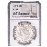1887-O Morgan Silver Dollar NGC AU55