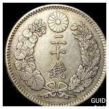 1897 Japan SIlver 20 Sen CLOSELY UNCIRCULATED