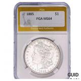 1885 Morgan Silver Dollar PGA MS64