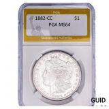 1882-CC Morgan Silver Dollar PGA MS64