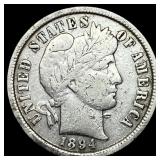 1894 Silver Barber Dime LIGHTLY CIRCULATED