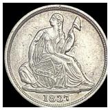 1837 Seated Liberty Half Dime No Stars CHOICE  AU