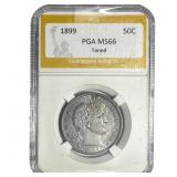 1899 Barber Half Dollar PGA MS66 Toned