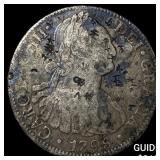 1798 Colonial Spain Silver 8 Reales Chopmarks NEAR