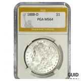 1888-O Morgan Silver Dollar PGA MS64