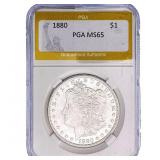 1880 Morgan Silver Dollar PGA MS65