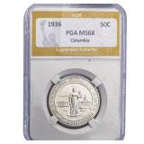 1936 Columbia Half Dollar PGA MS68