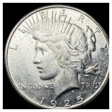 1925 Silver Peace Dollar CLOSELY UNCIRCULATED