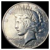 1934-S Silver Peace Dollar CLOSELY UNCIRCULATED