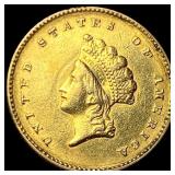 1855 Gold $1 Indian Head Type 2 NEARLY UNCIRCULATE
