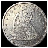 1844 Silver Half Dollar (Seated Liberty) HIGH GRAD