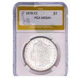 1878-CC Morgan Silver Dollar PGA MS64+