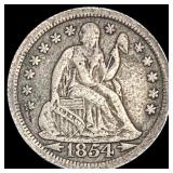 1854-O Silver Seated Liberty Dime LIGHTLY  CIRCUL
