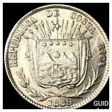 1889 Costa Rica 10 Centavos UNCIRCULATED
