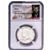 1964 Kennedy Half Dollar NGC MS65