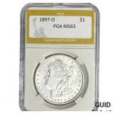 1897-O Morgan Silver Dollar PGA MS63