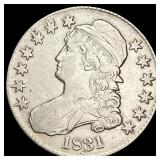 1831 Capped Bust Half Dollar ABOUT  UNCIRCULATED