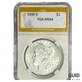 1900-S Morgan Silver Dollar PGA MS64