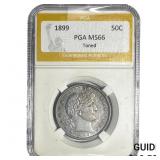 1899 Barber Half Dollar PGA MS66 Toned
