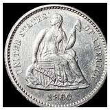 1860 Silver Half Dime CLOSELY UNCIRCULATED