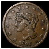 1843 Braided Hair Large Cent HIGH GRADE