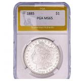 1885 Morgan Silver Dollar PGA MS65