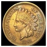 1861 Copper-Nickel Indian Head Cent CLOSELY UNCIRC