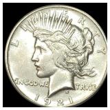 1921 Silver Peace Dollar CLOSELY UNCIRCULATED