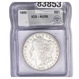 1889 Morgan Silver Dollar ICG AU58